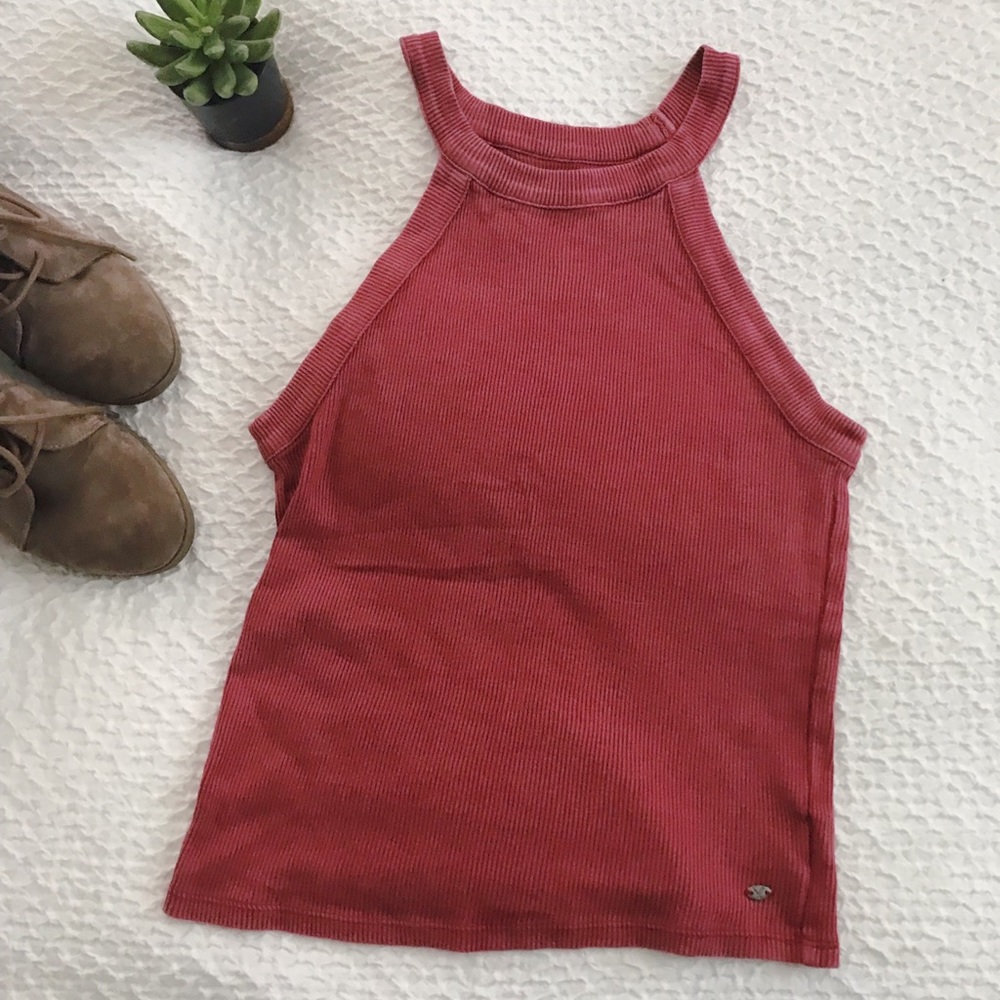 American Eagle / Red High Neck Tank